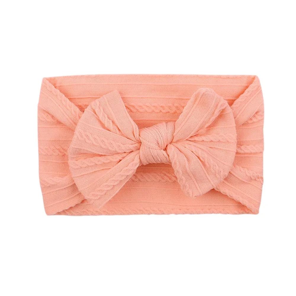 48colors Newborn Baby Headband Girls Elastic Knit Children Turban Baby Bows Soft Nylon Kids Headwear Toddler Hair Accessories