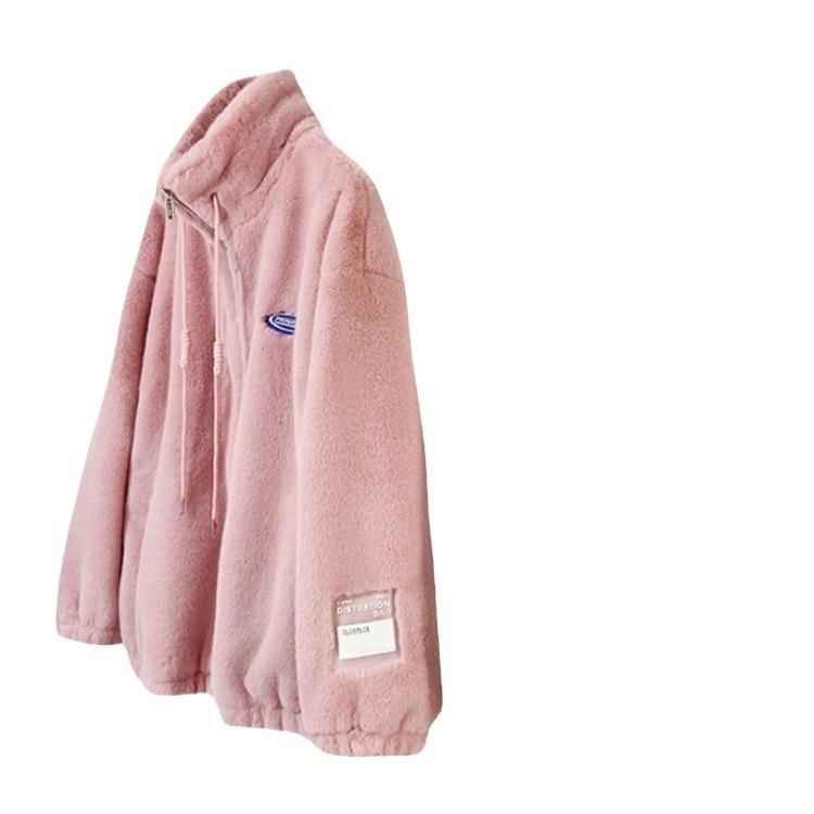 Autumn and winter new imitation rabbit fur jacket light casual fashion thickened warm plush coat