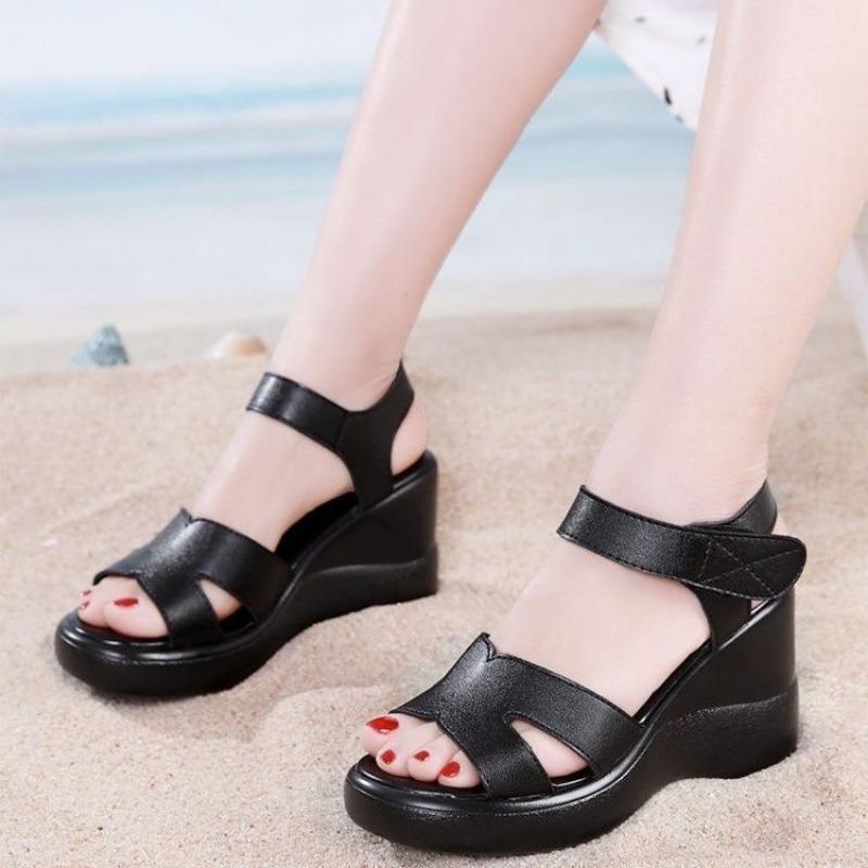 New wedge heel sandals waterproof table heightened thick sole high heel women's fish mouth shoes