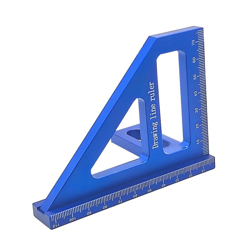 3D Multi Angle Aluminum Red Measuring Ruler 45/90 Degree Woodworking Square Protractor Drawing Line Miter Triangle Layout Tool
