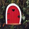 Wooden Craft Miniature Door Ornament For Garden Decor And Home Interior Design