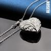 Naszyjnik z wisiorkiem w kształcie serca ze srebra próby 925 w kształcie serca Modna biżuteria ślubna