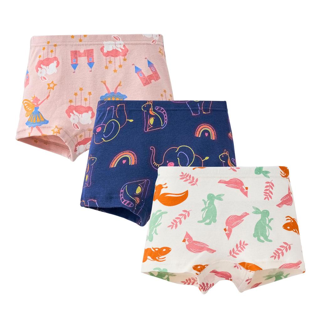 Girls' 100% Cotton Boxer Briefs - Toddler and Baby Underwear