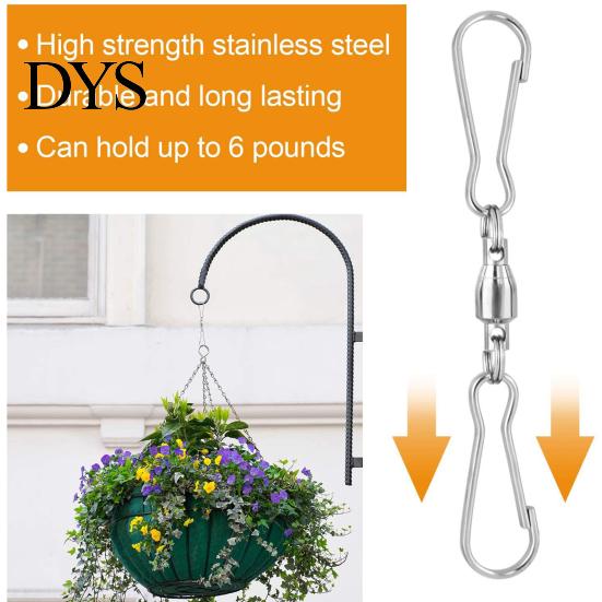 Hanging Hooks 12Pcs Spinning Clips Dual-Clip Versatile Stainless Steel Plants Pots Swivel for Windsock Dream Catcher