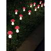 New Ground Mounted Mushroom Light LED Solar Garden Waterproof Decorative Light Warm Light