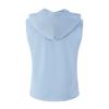 Men's New Summer Fashion T-Shirt - Casual Hooded Solid Color Sleeveless Zipper Hawaiian Beach T-Shirt