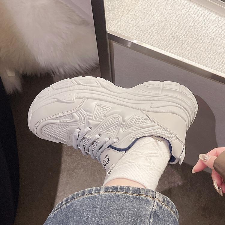 Dad shoes new autumn mesh shoes breathable mesh thick-soled Xiaobai casual running sneakers