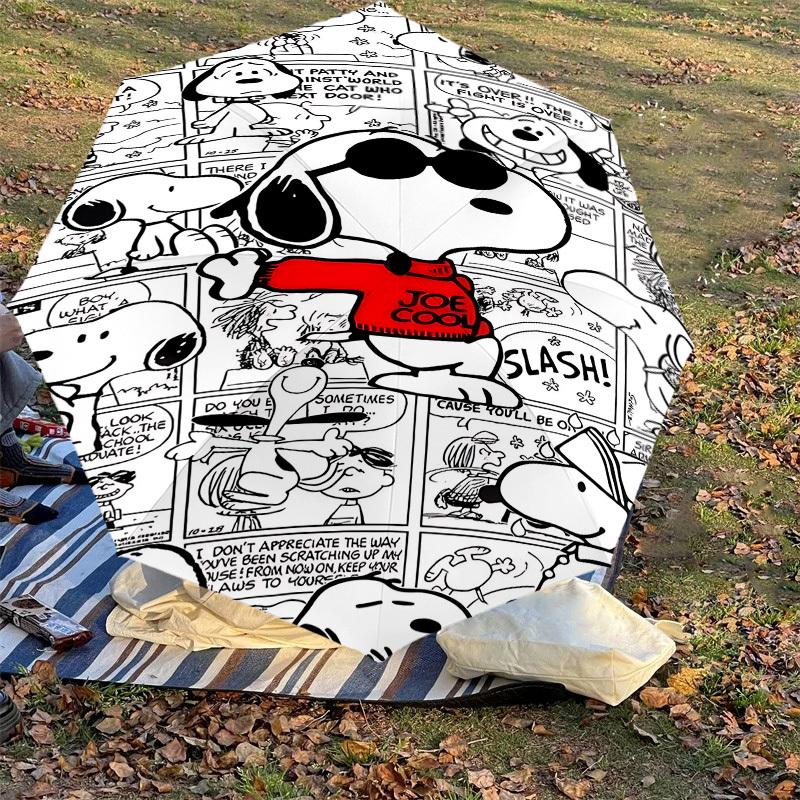 1PC Snoopy Joe Cool Umbrella-9-Rib Reinforced, Automatic Open, Lightweight & Durable, Cute Fashion Accessory for Outdoor-P0761