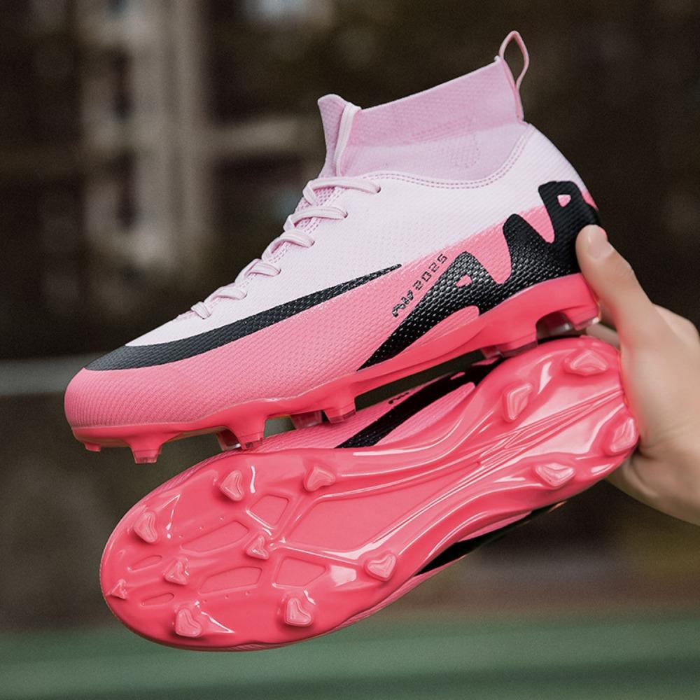 Football shoes men's autumn high-top spikes broken nails student children boys professional training football shoes