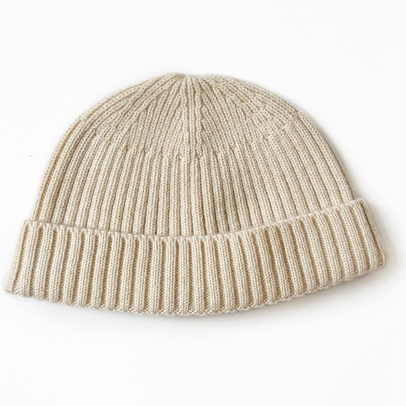 Unisex Pure Cashmere Knit Hat - New Style with Ear Protection for a Slimmer Look