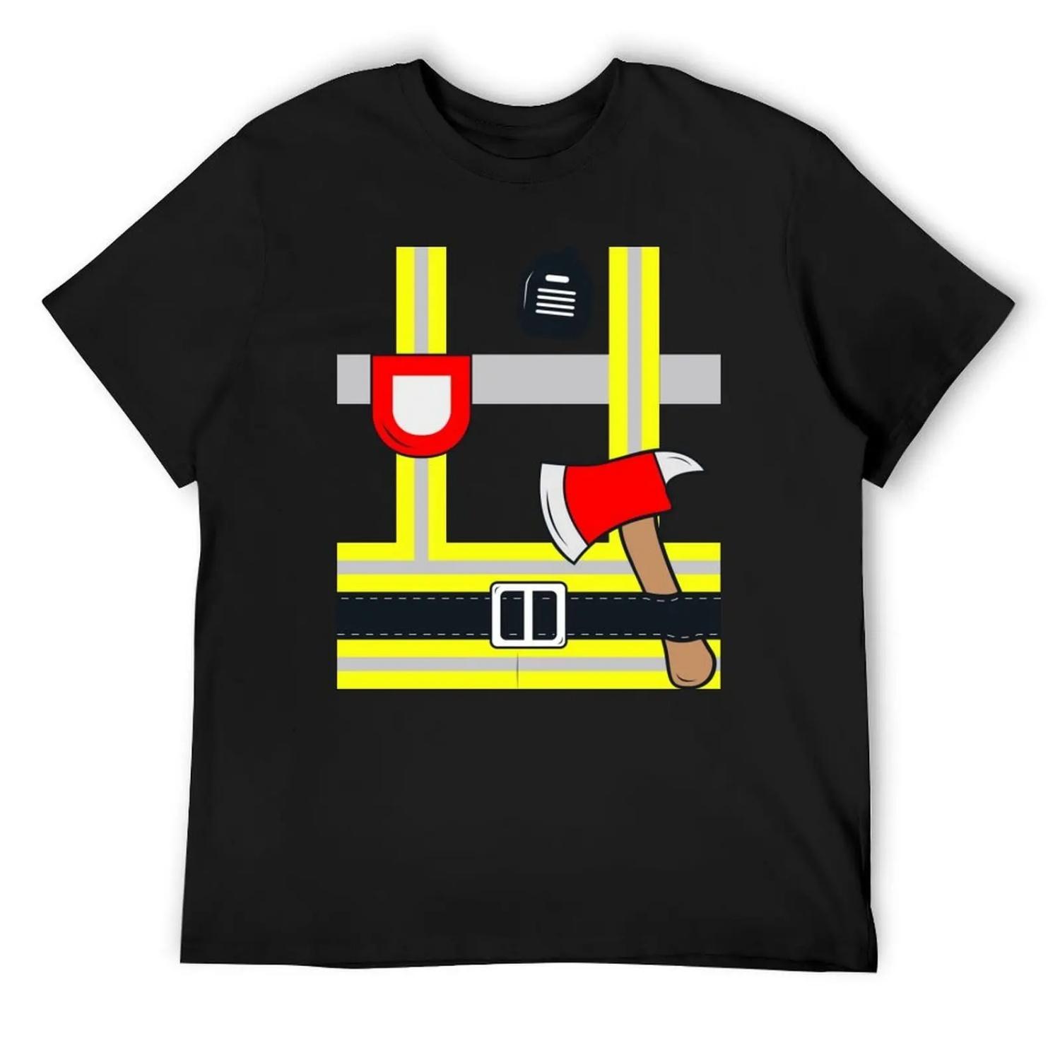 Костюм пожарного Пожарный Детская футболка мужская одежда мешковатые рубашки Персонализированная футболка мужская однотонная футболка S