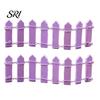 Miniature Garden Fence 2 Pcs Mini Wood Micro Landscape Ornaments 4x1.2 Inch Fairy Small Picket Figurine for Dollhouse Home Plant Pot DIY Crafts Door