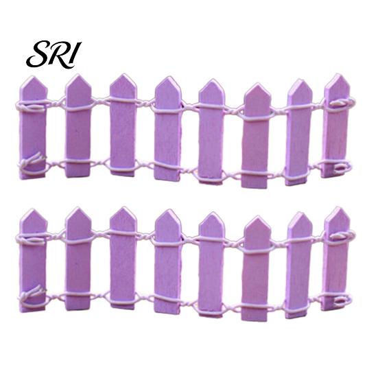 Miniature Garden Fence 2 Pcs Mini Wood Micro Landscape Ornaments 4x1.2 Inch Fairy Small Picket Figurine for Dollhouse Home Plant Pot DIY Crafts Door