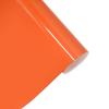 Glossy High Brightness Orange Car Vinyl Sticker PET Wrapping Film Decal Auto Body Styling Decoration Accessories Bubble Air Free