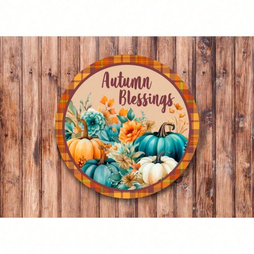 

Vintage Halloween Wreath Metal Sign, Rustic Farmhouse Wall Art for Home Decor 20x20 разноцветный