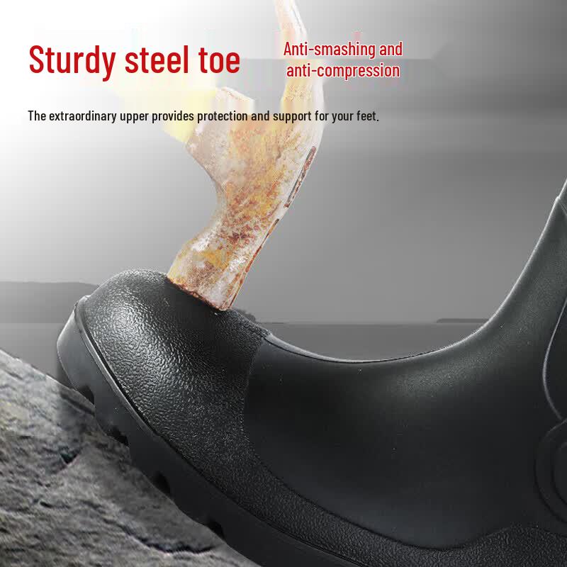 Shengli Men's Steel Toe PVC Waterproof Work Rain Boots