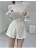 Women's Korean Slim Fit High Neck Long Sleeve T-Shirt