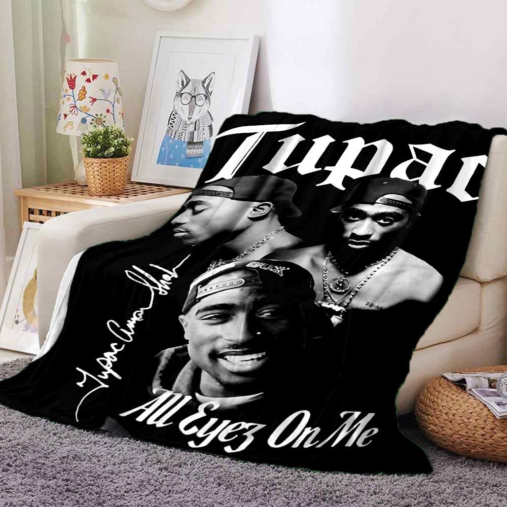 

1pc Tupac All Eyez On Me Soft Flannel All-Season Throw for Home, Office, Outdoor UseDurable Comfort 100430 80cmx120cm(31inx47in)
