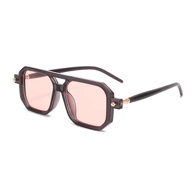 Vintage Gradient Double Bridge Sunglasses - Stylish Fashion Shades For Women And Men - Perfect For Driving Beach Party