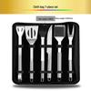 Outdoor BBQ Stainless Steel Tool Set: Knife, Fork, and Spatula