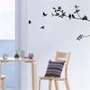 Home Decoration Tools Bird Wall Stickers Tree Leaf Vinyl for Children's Home Decor Living Room Stickers On The Wall Accessories