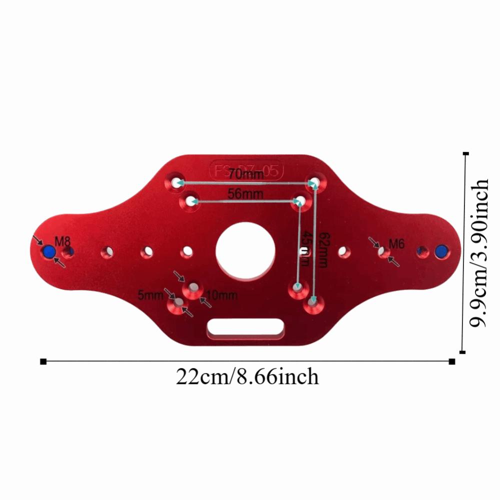 Slotted Bottom Plate Wood Router Base Rust Resistant Long Lasting Milling Mounting Plate Compact Guide Bakelite Material