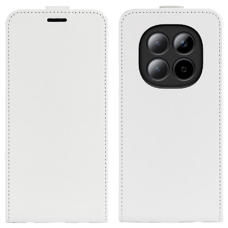 

R64 Текстура Однотонный Вертикальный Флип Кожаный Чехол для Телефона For Redmi Note 15 Pro Global 163.6mm белый