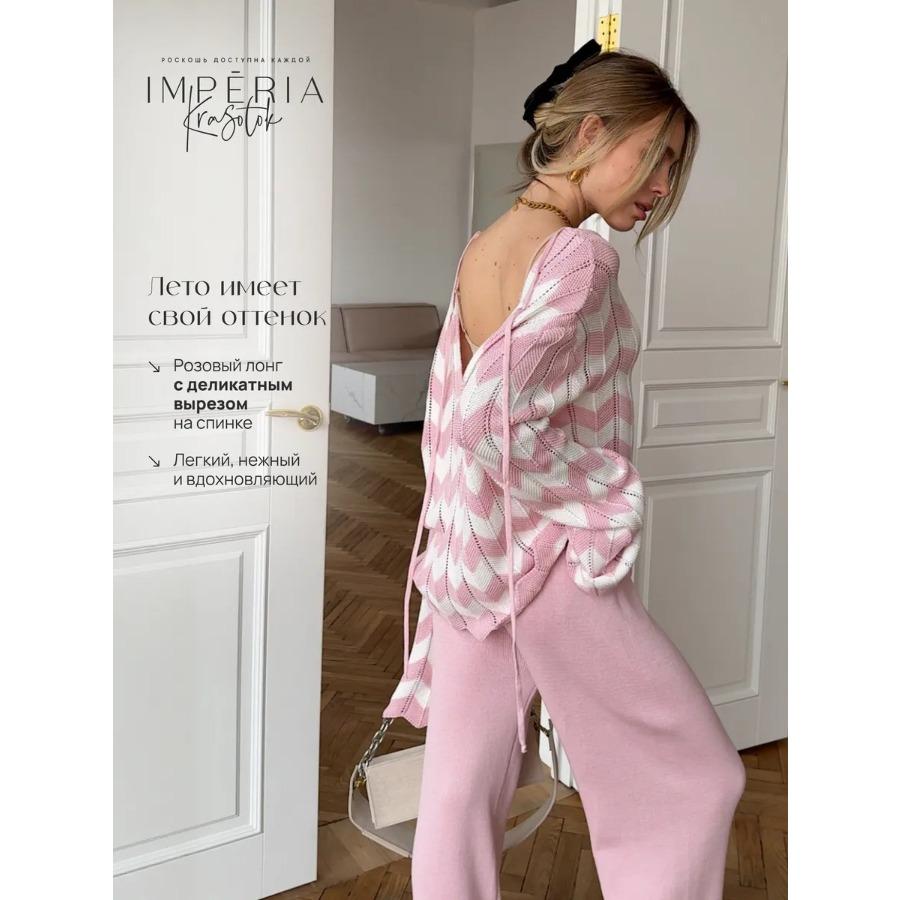 Back Hollow Women's Crew Neck Long Sleeve Knitted Sweater Autumn and Winter