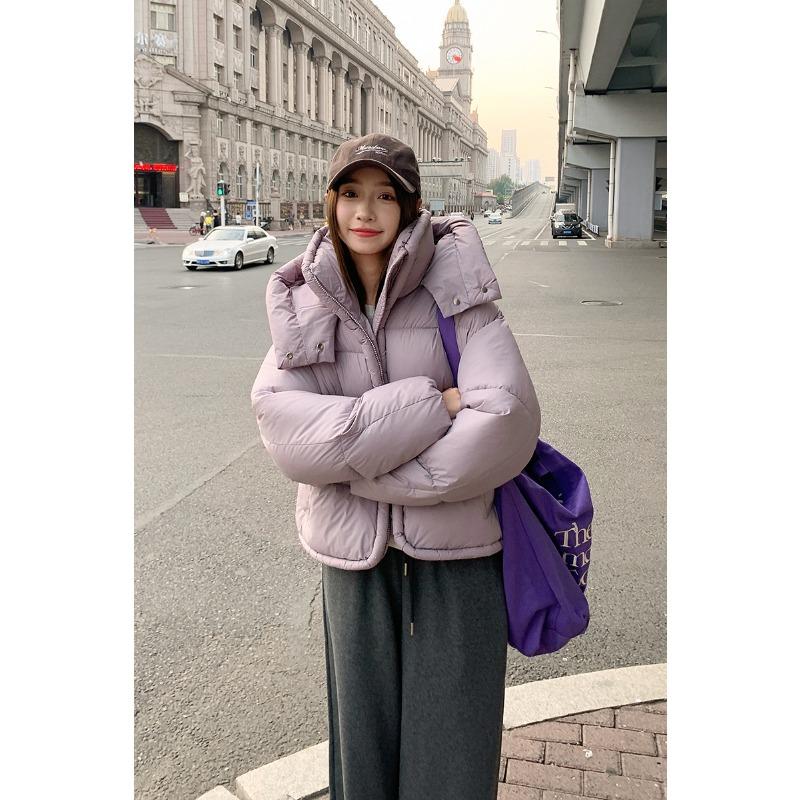 

Новая корейская версия куртки с капюшоном и свободной горловиной с хлопковой подкладкой, женское зимнее дутое пальто. XL