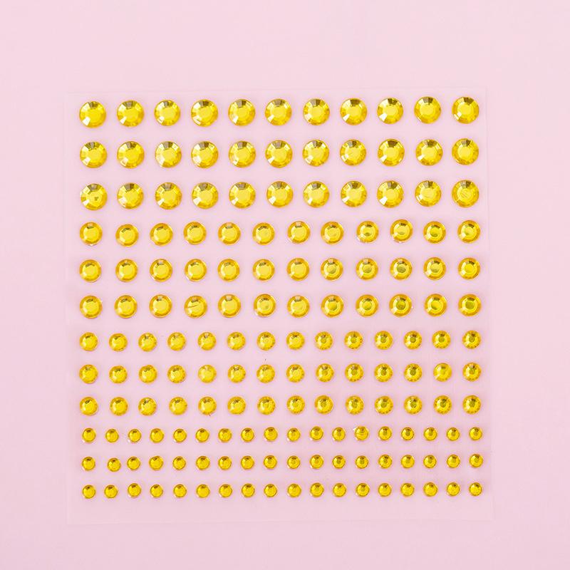 1Sheet 165Pcs 3456Mm Rhinestone Stickers Crystal Jewels Stickers Self Adhesive Face Body Gem Stickers Diy Decorative Crafts