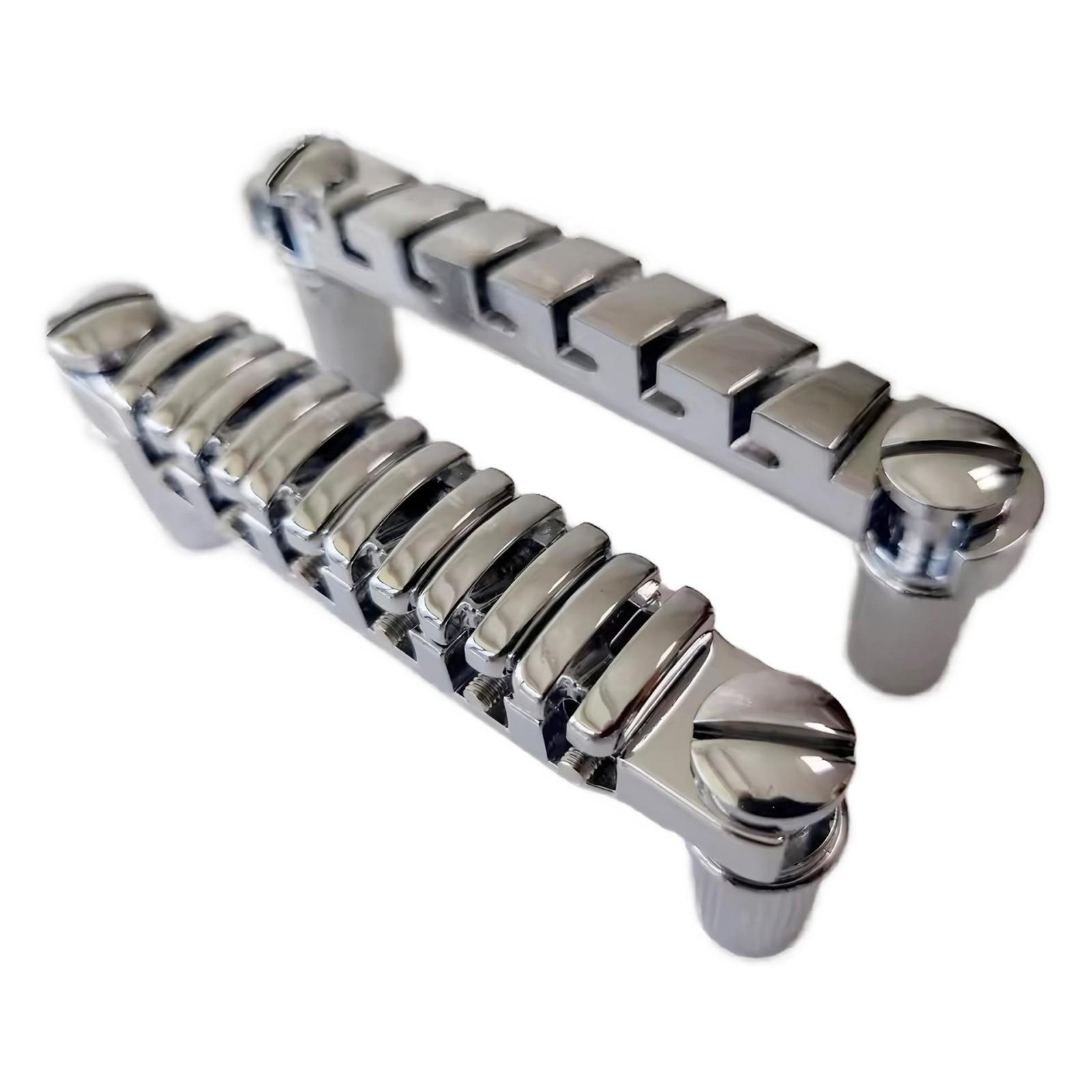 

Быстросменный гитарный бридж-струнодержатель Замена Подвеска струн Индивидуальные седла Цинковый сплав Гитарный бридж Прочный серебряный