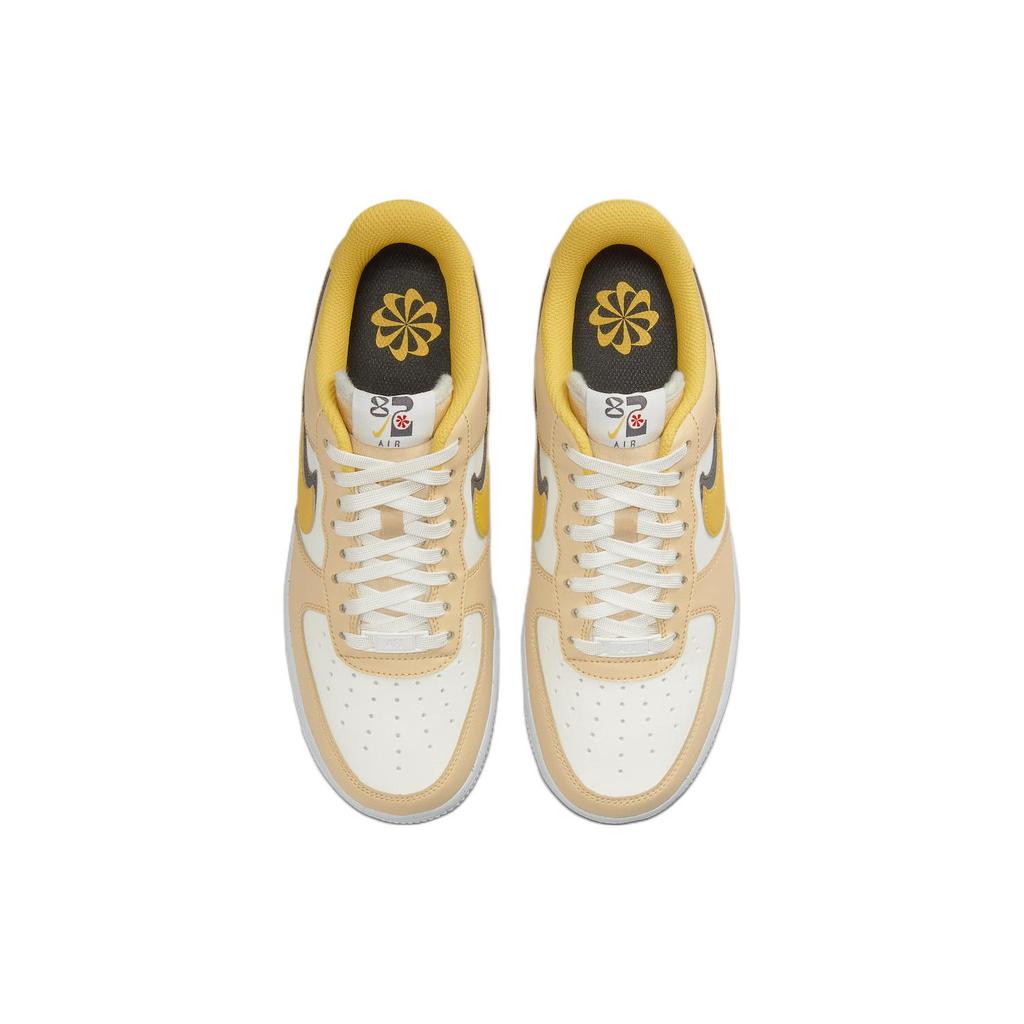 New Nike Air Force 1 Low '07 Lx '82 Double Swoosh Sail Yellow Ochre Women's DX6065-171