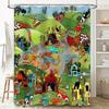 unframed Vintage Farmhouse Shower Curtain Rustic Country Floral Bathroom Decor Farm Life Scenic Wall Hanging Backdrop