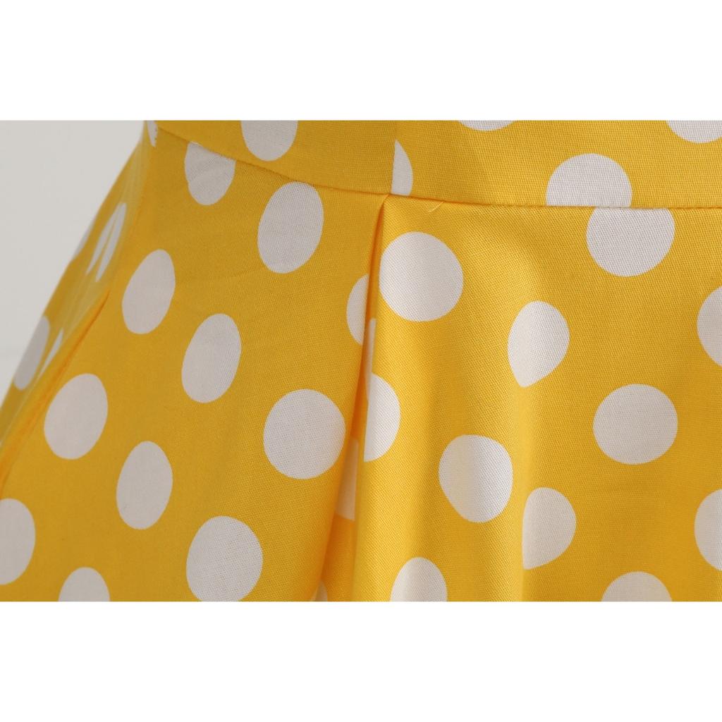 Vintage Polka Dot Printed Dresses for Women Summer Elegant Swing Rockabilly Party A Line Dress Ladies Midi Vestidos