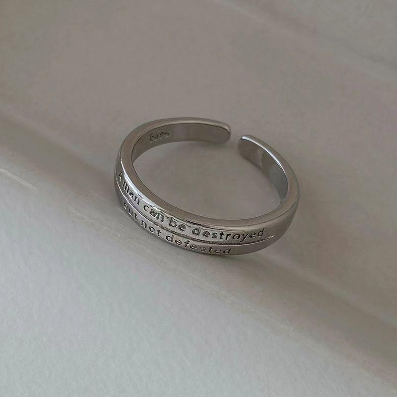 Women's Large Plain Band Ring for Thick Hands, Adjustable Opening