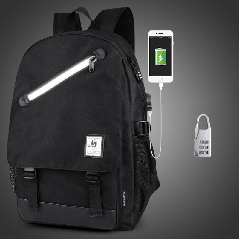 Anti Fashion Theft Backpack School Unisex Travel Bag Usb Charging Port Rucksack