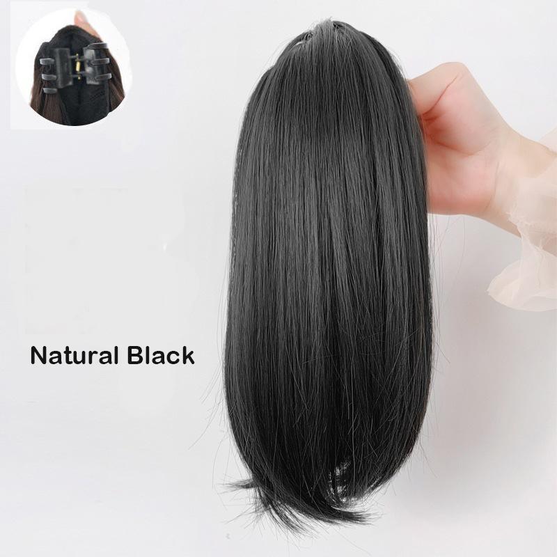 12-дюймовая синтетическая короткая прямая хвост-коса на заколке-крабе, наращивание волос, накладной хвост для женщин 12inches