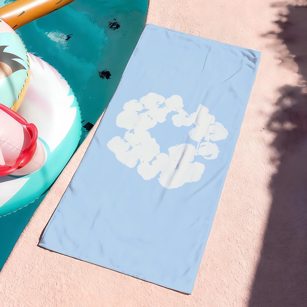Print D-Denim T-Tear Towel Drying Bath Towel Applicable To Light Swimming Camping Yoga Beach Out
