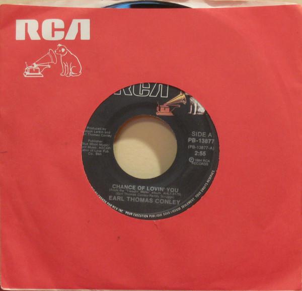 

7-дюймовая пластинка EARL THOMAS CONLEY Chance Of Lovin You PB13877 RCA 1984 Канада КантриФолк Б/у