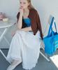 Opening Sunshine Lace Contrast Tiered Cotton Maxi Skirt White