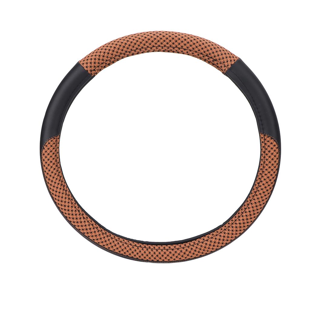15in Car Steering Wheel Cover Protector Artificial Leather   for Diameter 14.5‑15in Modification