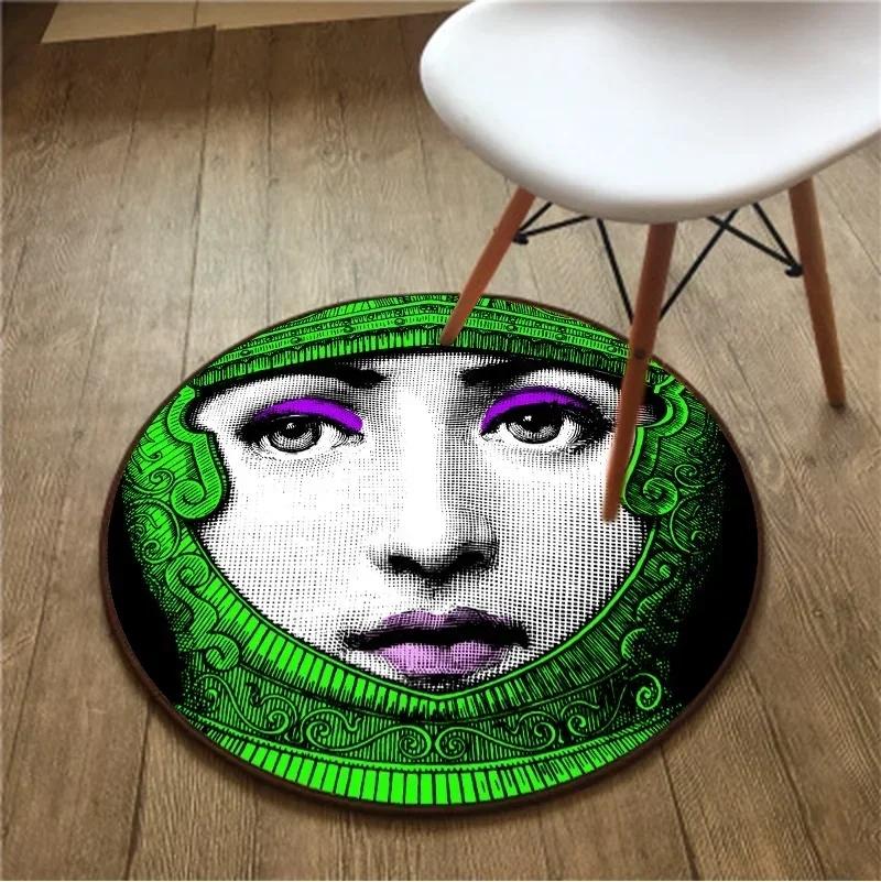 

Black and White Girl Avatar 3D Carpet – Circle Rug for Living Room, Area Rug, Outdoor Rug, Room Decoration, Yoga Mat Diameter 40cm
