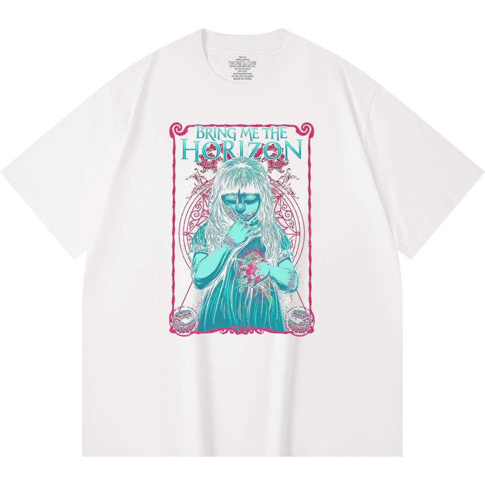 230 g/m² 100% Bavlna T-shirt Heavy Metal Rocková Kapela Tisk Populární Hudby Unisex Těžký Bavlněný T-shirt