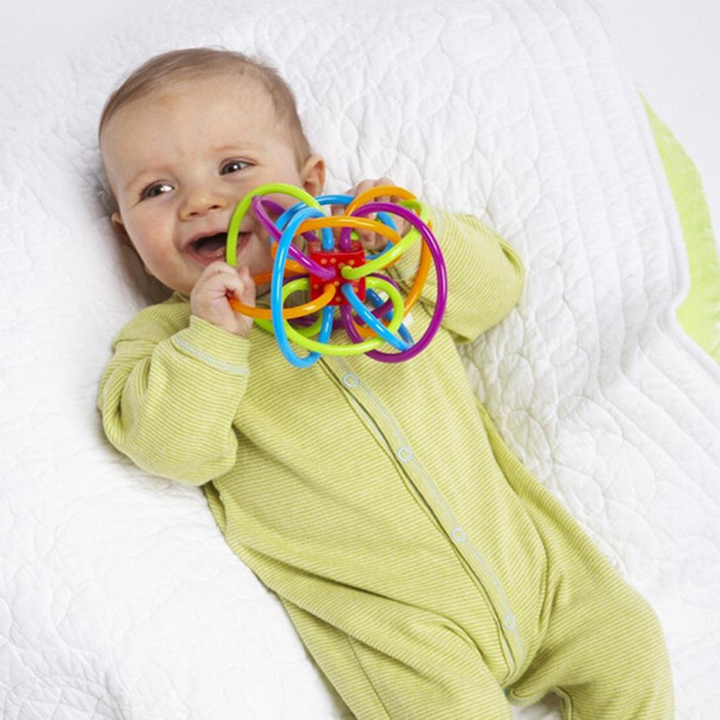 1 ks barevný dětský kousací míček dětská puzzle zubní kousátko míček 100% špičková kvalita