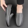New large size 100% cowhide men leather shoes fashion thick soled business casual leather shoes for men sports light men loafers