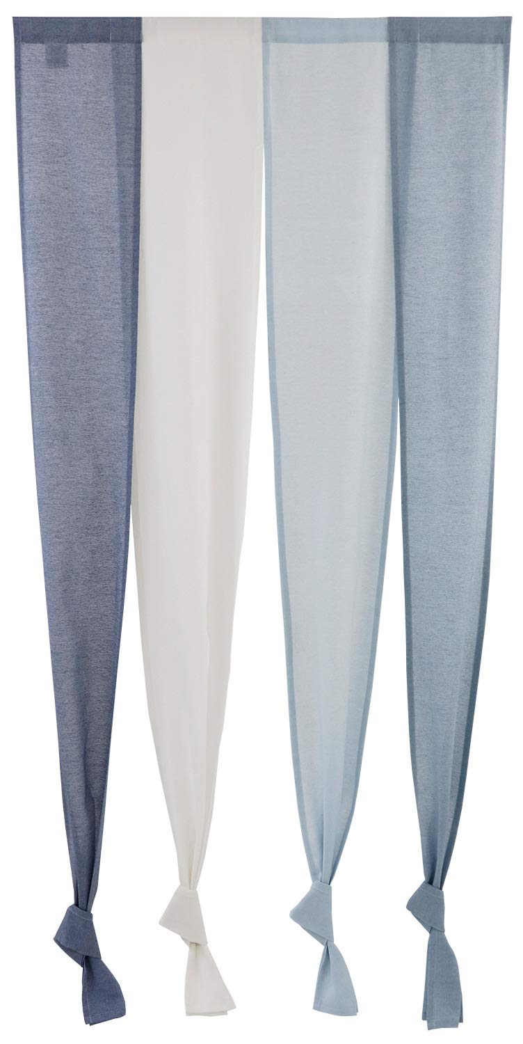 

Sunny day fabric Seine Noren 85cm wide x 200cm long length curtain, long, blue, 4-panel curtain, синий