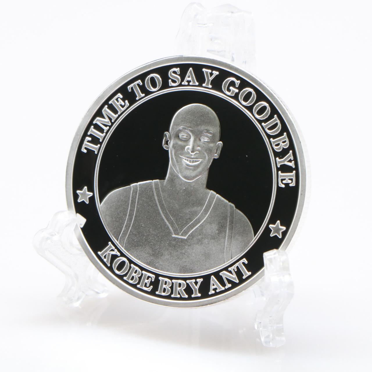

NBA star Kobe Bryant, retirement commemorative coin, KOBE, Commemorative medals, coins, Christmas gift, Stocking stuffers срібний