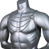 New Mens Metal Body Chest Chain Festival Accessories Party Club Hollow Out Necklace Fashion Luxury Party Jewelry Decoration