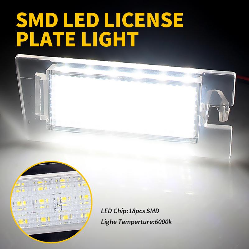 2pcs 68223864AB Canbus LED Number License Plate Light Lamp LED Car Tail Lamp for Jeep Cherokee KL 2014-2018 Auto Accessories