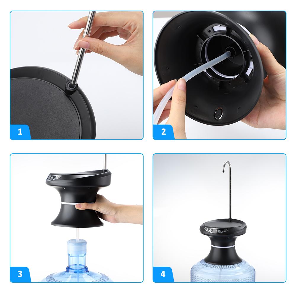 Water Dispenser Water Pump for Bottle Mini USB Automatic Electric Water Gallon Bottle Pump Drink Dispenser Drinking Pumper &Tray